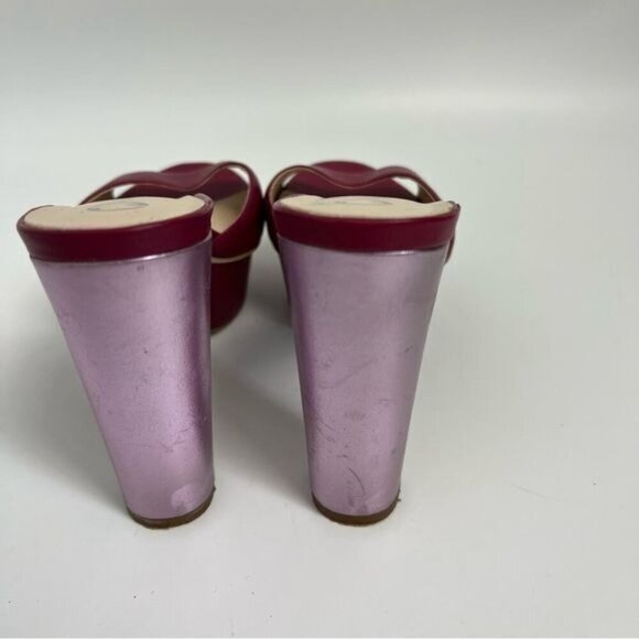 ALTERRE Malbec Metallic Platform heels Sz 6 - Picture 7 of 10
